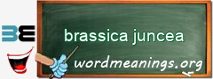 WordMeaning blackboard for brassica juncea
